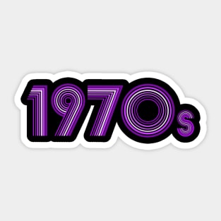 1970s Vintage Purple Disco Font Sticker